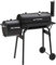 RESCH 502594 Smoker Grill Holzkohle mit Kamin, Multifunktionaler Räucher Grillwagen für 4 Personen, Barbecue Smoken Holzkohlegrill, BBQ Gartengrill