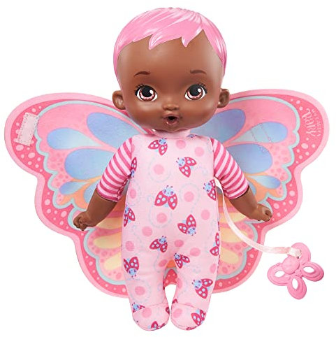 My Garden Baby HBH40 - Mein Schmuse Schmetterlings-Baby (23 cm), weicher Körper mit Plüschflügeln, rosa, Babyspielzeug ab 18 Monaten