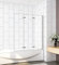 Aica Sanitär Badewannenaufsatz 130cm Badewanne Duschabtrennung Duschwand Dusche 3-tlg Höhe 140cm