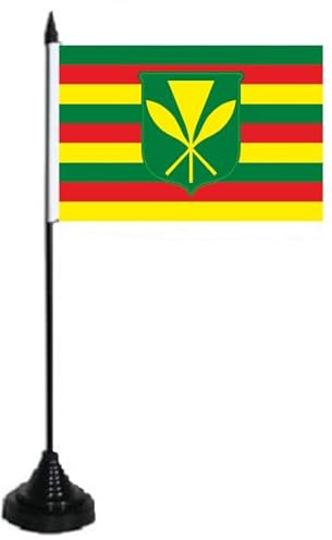 U24 Tischflagge Kanaka Maoli Hawaii Fahne Flagge Tischfahne 10 x 15 cm