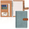 FYY Leder A5 Ringbuch Notizbuch, 6 Ring A5 Binder mit A5 Nachfüllpapieren, Reisebinder Journal Persönlicher Planer mit Ringbuch Blau