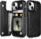 Coolden Coque pour iPhone 14 Pochette de Portefeuille Coque de Protection Antichoc avec Flip Fermeture Magnétique Support Slot de Carte Étui Housse Premium en Cuir PU pour iPhone 14 6,1 Pouces-Noir