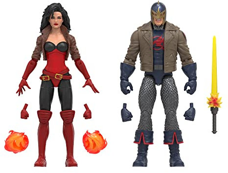 Hasbro Marvel Legends Series Marvel's Black Knight and Marvel's Sersi, Avengers 60th Anniversary 15-cm Action Figures