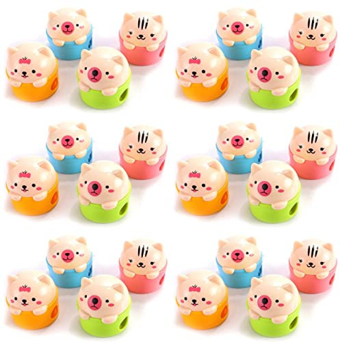 JZK 24 temperamatite per piccoli animali con contenitore per borse per feste, regali di compleanno e premi di gioco per bambini e ragazze