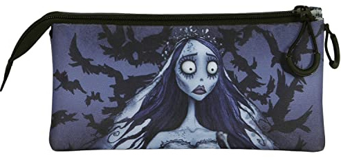 Warner Bros Corpse Bride Bride-FAN Triple Pencil Case 2.0, Blue, 23 x 11 cm