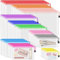 44PCS Plastic Zip Wallets, 8 Sizes Mesh Zipper Bags Plastic Folders, Waterproof Zip Lock Storage Bags Document Wallet for School, Office Supply, Home and Travel (11 Colors)