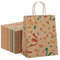 Dyforce 50 Stück Geschenktüten, Braun Papiertüten mit Henkel, Kraftpapiertüten Klein Geeignet für Party, Geburtstag, Hochzeit, Süßigkeiten und Geschenke 15X8X21CM