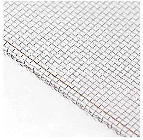 EKSED Stainless Steel Mesh, 8 Mesh Woven Wire Mesh Roll Mesh, Dryer Vent Grill Sheet, Metal Security Guard Garden Roof Window Screen Door Shower Drain,Silver,1x10m(39x393inch)