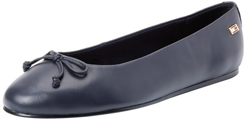 Tommy Hilfiger Damen Ballerinas Essential Chic Ballerina Elegant, Blau (Space Blue), 37