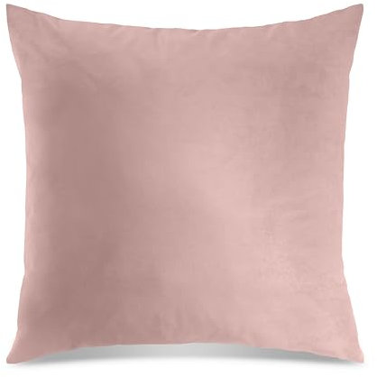 Quantum Interior by Maxland Dekokissen gefüllt extra Weich in Samtoptik Zierkissen Sofa, Bett und Sessel ca. 50x50 und ca.70x70 cm (50 x 50 cm, Altrosa)