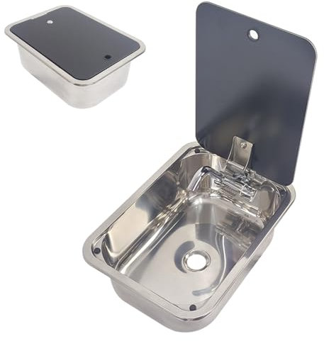 Petit Evier Camping Car, Evier Inox Avec Robinet Et Couvercle, Evier Cuisine 1 Bac, Lavabo Cuisine, Évier Cuisine