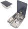 Petit Evier Camping Car, Evier Inox Avec Robinet Et Couvercle, Evier Cuisine 1 Bac, Lavabo Cuisine, Évier Cuisine