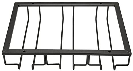 Hiraith Iron Art Upside Down Weinglashalter Im Europäischen Stil Zum Aufhängen von Weingläsern Unter Dem Schrank (Schwarz)