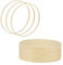 HEIYUET 10 Stück 20cm Holzringe Zum Basteln, Holzreifen Makramee Ringe Traumfänger Ringe, Bambus Ringe für Traumfänger Hochzeit Kranz DIY Handwerk