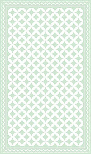 DobleUve Estudio Tapis Vinyle 21 | Vert | 50x100 cm | Tapis Cuisine | Tapis de Salon Antidérapant Antifongique Ignifuge | Tapis Enfants | Tapis Bain PVC | Tapis PVC