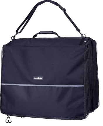 LeMieux Saddle Pad Carry Bag - Store, Protect and Carry Your Saddle Pads - Internal Hanging Strap - Mesh Air Vents - Adjustable Shoulder Strap - Black