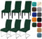 Yugarlibi Stuhlhussen 6er Set Stretch Stuhlhussen Schwingstuhl Elastische Hussen Stuhlbezug Abnehmbarer Waschbarer Stühle Schutz für Küche Restaurant Hotel Bankett Hochzeit (Grün, 6 Stück)