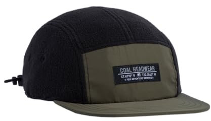 Coal Bridger Fleece-5-Panel-Mütze, Olivgrün / Schwarz, Einheitsgr��e