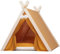 Pet Tipi Zelt für Hunde und Katzen 24 Zoll Hund Tipi mit Kissen Tragbares Indoor Hundehaus Bett Orange Haustier Tipi mit Flach Hundebett Matte