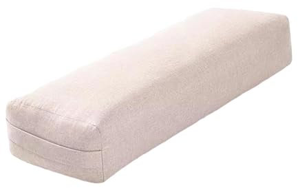 Amagogo Yoga Bolster Kissen Rechteckig Abnehmbarer Bezug Yoga Komfort Kissen mit Tragegriff Yoga Kissen