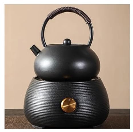 FAJNUZI2024 Teapot Electric Ceramic Stove with High Temperature Resistance Ceramic Tea Pot Set Household Retro Electric Heating Wine Cooker Tea Kettle