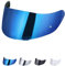 JQF Gear Helmvisier für Agv K1 K3SV K5 Visier, Motorradhelm Visier,Motorrad Windschutz Helm Objektiv Visier Vollgesichts,Helmvisiere Zubehör Ersatz (Chrom Blau)