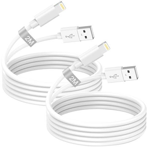 iPhone Ladekabel Original Apple MFi Zertifiziert, USB Lightning Kabel 2M 2Pack, USB iPhone Kabel 2M iPhone Lightning Ladekabel Schnellladekabel für Apple iPhone 14 13 12 11 Pro Max/XS/8/7/6/5/SE,iPad
