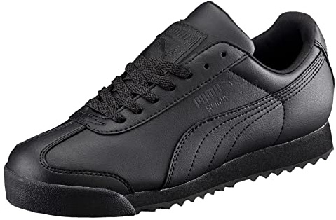 PUMA Men's Roma Sneaker, Black, 8 UK
