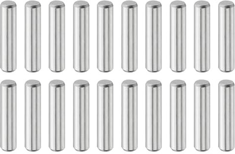 QUARKZMAN 20 Pz 5 mm x 22 mm perni di legno, perni cilindrici in acciaio inossidabile 316L supporto mensola perno perno asta fissare elementi mensola perni argento tono
