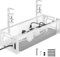 Under Desk Cable Management Tray, No Drill Cable Tray Under Desk Cable Organiser with Cable Trunking Clamp Cable Management Box, Cable Tray Basket Storage for Cables on Desk in Home Office