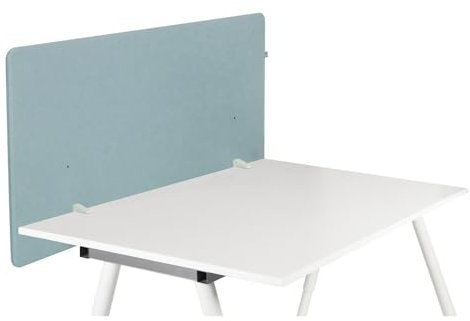 hjh OFFICE Akustik Tischtrennwand 62x120 cm FLEXMIUT D1 Schreibtisch Sichtschutz, Schalldämmender Schreibtischteiler, Blau