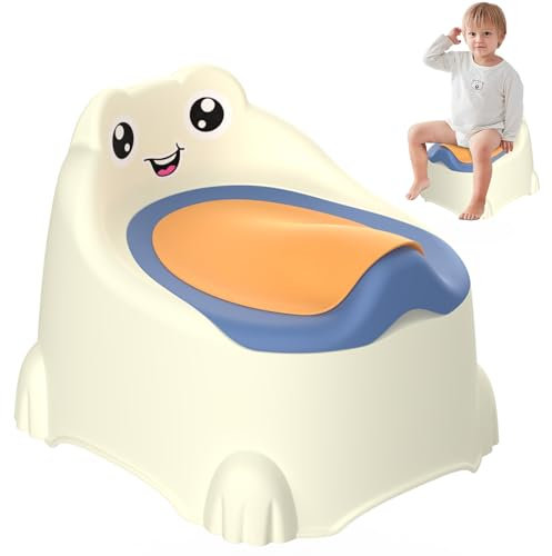 Potty Training Toddler Toilet, Baby Potty Chair Toilet Seat for Kids Boys Girls for Toddlers with Splash Guard Non-Slip Removable Bowl for Ages 1-6 Childrens(Blue)