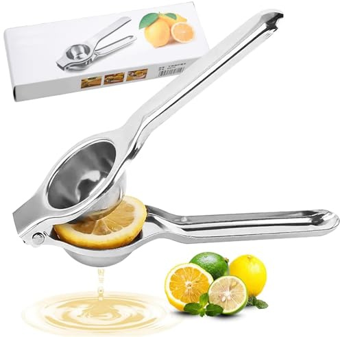 pclapora Premium Zitronenpresse, Zitruspresse Manuell, Edelstahl Handpresse, Perfekt für Alle Zitrusfrüchte, für Zitronen, Limetten & Kleine Orangen, Spülmaschinengeeignet