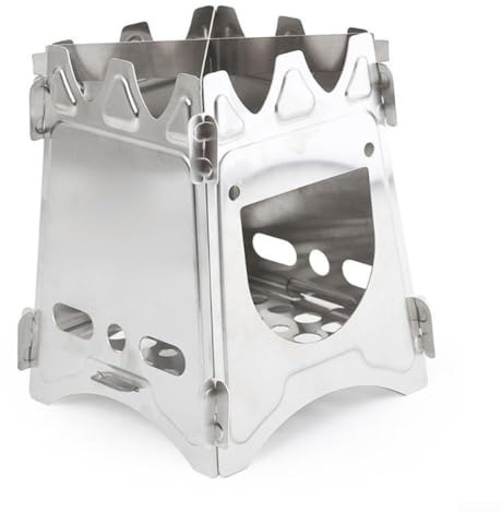 HpLive Stufa a legna pieghevole per esterni, mini fornello da campeggio, in acciaio inox, leggero bruciatore per trekking, picnic, escursionismi(1)