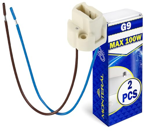 2 Pièces Douille G9 220-240V 50-60Hz pour Ampoule Max 100W | Couleur Blanche – Garantie de 10 Ans - MONTERAL