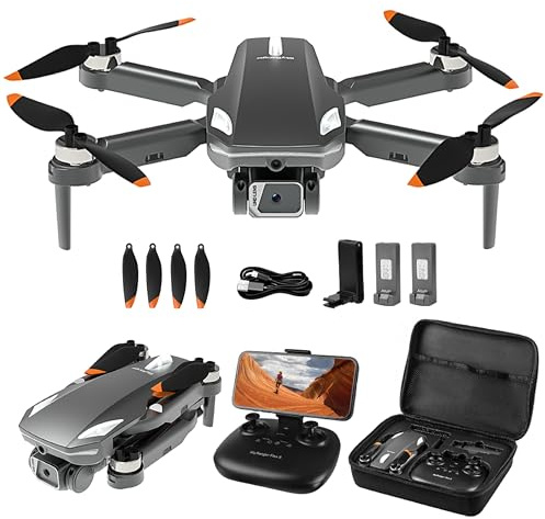 Drohne mit Kamera 1080P HD, RC Quadcopter faltbare Drohne für Kinder, bürstenloser Motor, Ein-Tasten-Aus/Landung, 2 Akkus, Spielzeuggeschenke für Jungen und Mädchen