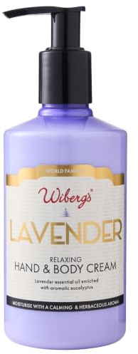 WIBERGS Lavender Hand & Body Cream | Moisturising Lotion | 300ml | Infused with Shea & Cocoa Butter and Aloe Vera | Hydrating Cream with Eucalyptus & Siberian Fir Essential Oils for Dry Skin