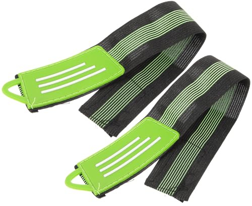 DIYEAH Elastische Beinbänder 1 Paar Verstellbar für Mountainbike Hosen aus Robustem Material in Grün mit Multifunktionale Beinfixierung für Camping Wandern und Wintersport