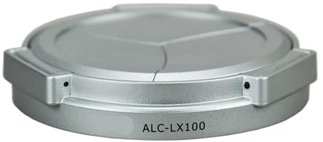 Copriobiettivo automatico for LX100 LX100II D-LUX 8 7 | Copertura protettiva della lente che sostituisce la parte del raccordo DMW-LFAC1(Silver)