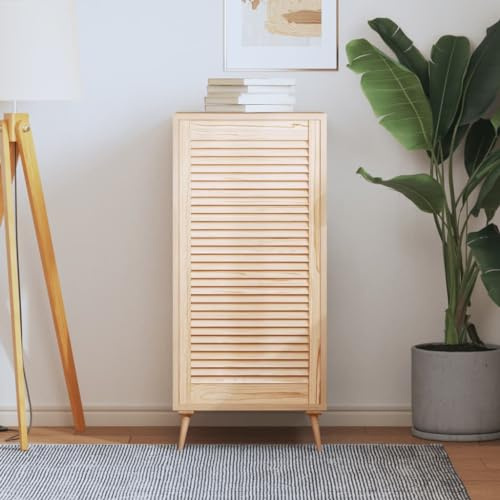 Kaloriko Porte d'armoire design à lamelles en pin massif 99,3 x 49,4 cm, porte avant de meuble pour cuisine et salle de bain, pièce de rechange pour porte coulissante, porte pliante, porte pivotante