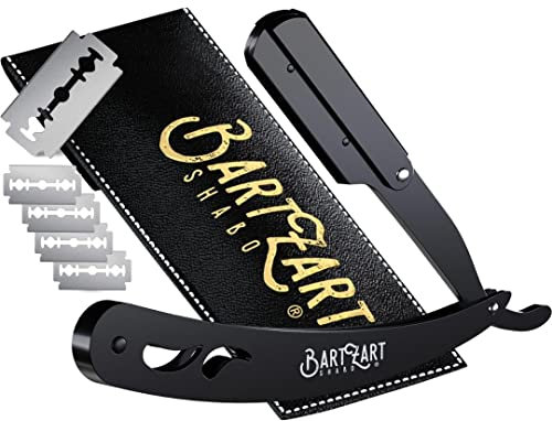 BartZart Rasiermesser mit Wechselklingen-System I Premium Rasiermesser Set aus Edelstahl inkl. Etui und Rasierklingen von Astra I Rasiermesser Herren I Bart Messer I Razor