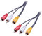 LINDY 35691 Premium Audio-Video-Kabel, 3X RCA (Cinch) Stecker/Stecker, 2m