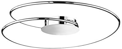 WOFI 9424.01.01.6700 A, Deckenleuchte, Metall, 31 watts, Integriert, Chrom, 70 x 70 x 20 cm
