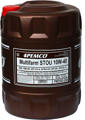 STOU API CG-4/SF, GL-4, ACEA E3, ALLISON C4, DIN 51524-3 HVLP (D) 20 Liter