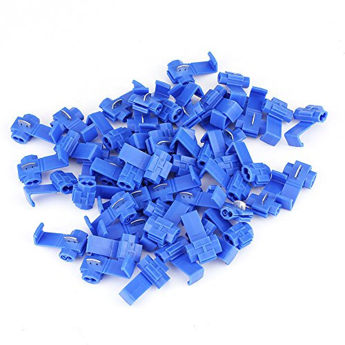 50pcs Cosse Electrique Connecteur Rapide, Keenso Fil Bornes Epissure Rapide Fil Électrique Connecteur Câble Clip Terminaux À Sertissage Bleu