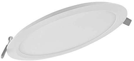 LEDVANCE Flache Downlight mit sehr schlankem Gehäuse und integriertem Treiber | energiesparend, Deckenauschnitt 210, 18W, kalt weiß | DL SLIM DN 210 18 W 4000 K WT