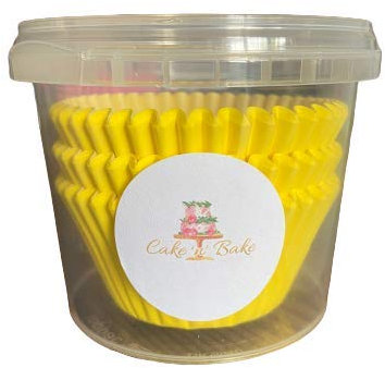 Cake N Bake Cupcake Muffin Baking Cases (Yellow, 75)