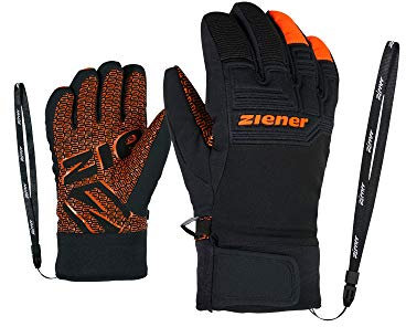 Ziener Kinder Ski-Handschuhe/Wintersport Wasserdicht Atmungsaktiv Trendig Primaloft LANUS AS, bright orange, 6