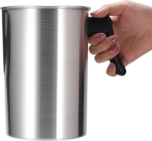 MOSINITTY Bougie Melting Pot Cire Tasse, Pot à Bougie Avec Poignée Résistante à la Chaleur, 3L Coupe de Fusion de Cire Dripless pour le Magasin de Bougie de Bricolage