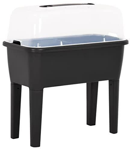 vidaXL Parterre Surélevé Jardinière Bac à Fleurs Pot de Plantes Lit de Plantation Jardin Balcon Terrasse Patio Extérieur 77x38,7x82 cm PP